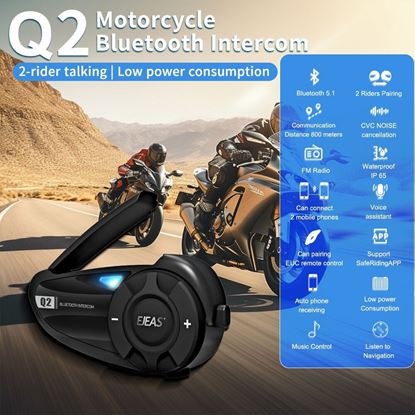 Picture of Безжичен Интерком EJEAS Q2 за мотоциклетна каска
